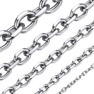 Stainless Steel Cable Chain Necklaces for Men Women